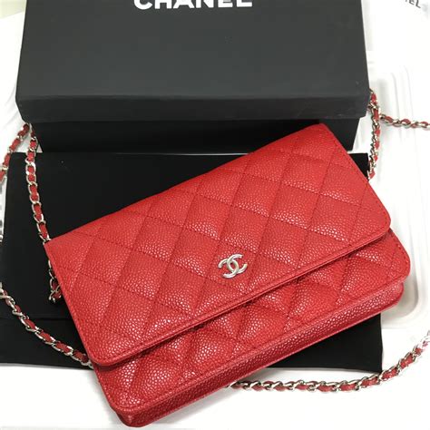 chanel wallet red|chanel red wallet on chain.